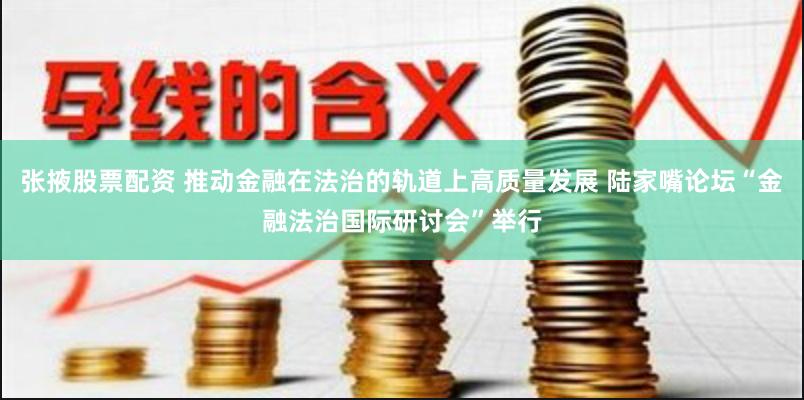 张掖股票配资 推动金融在法治的轨道上高质量发展 陆家嘴论坛“金融法治国际研讨会”举行